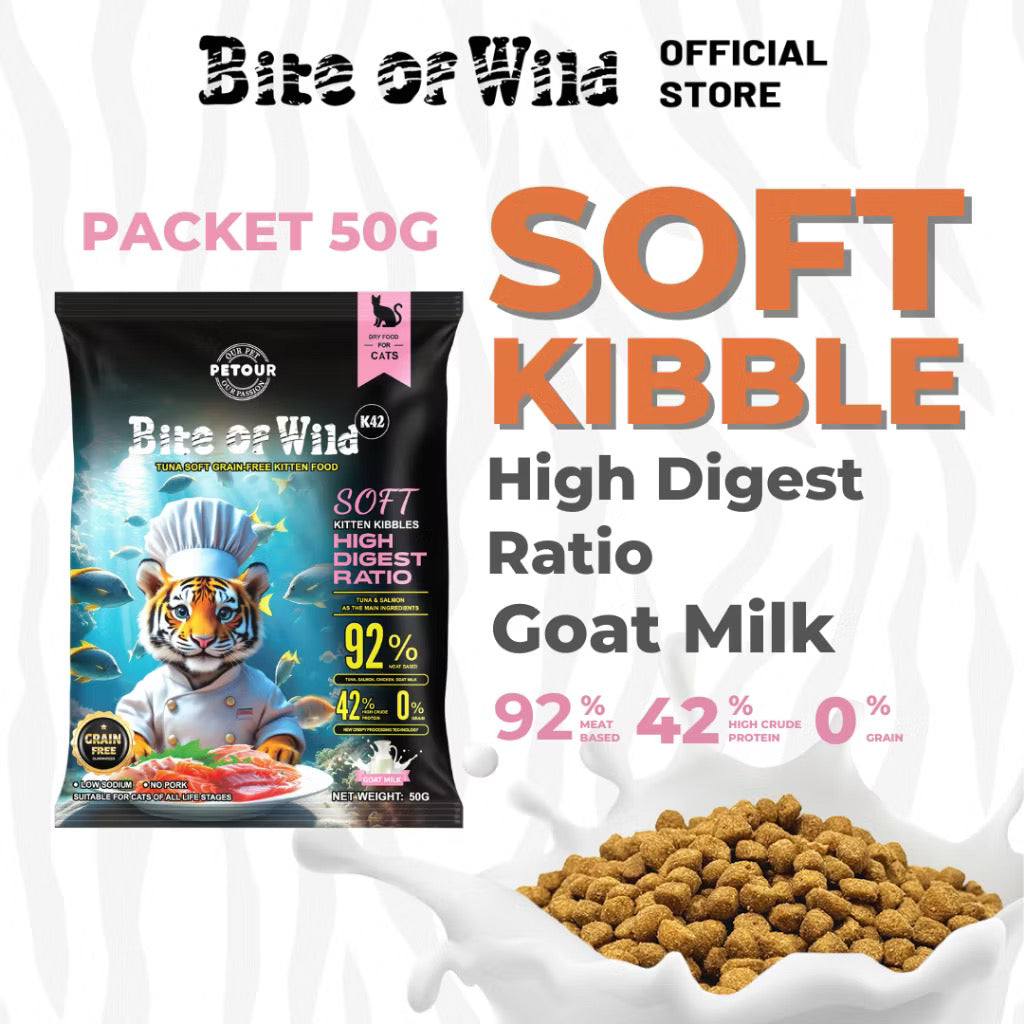 Petour Bite of Wild - 鮪魚無穀軟顆粒幼貓飼料 (K42) 50g