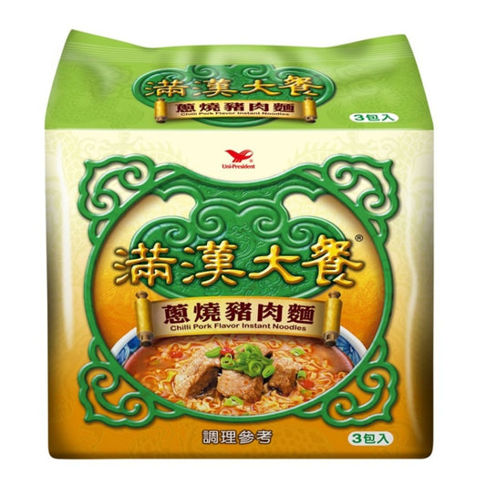 統一滿漢大餐 - 蔥燒豬肉麵 (三袋入) 193g