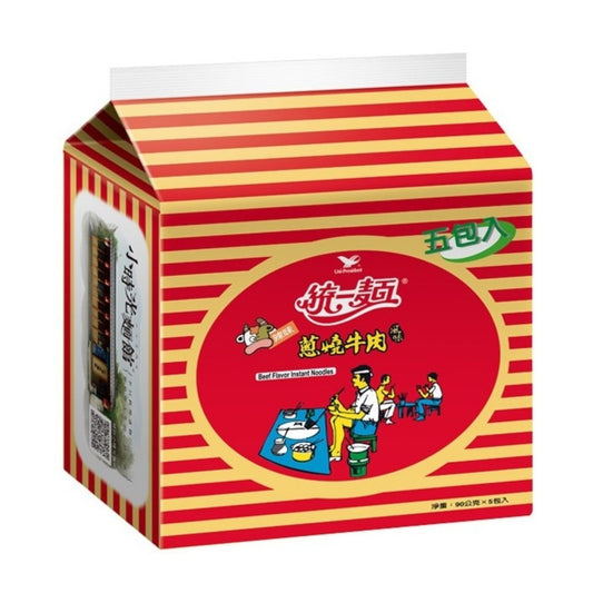 統一統一麵 - 蔥燒牛肉風味 (五袋入) 90g