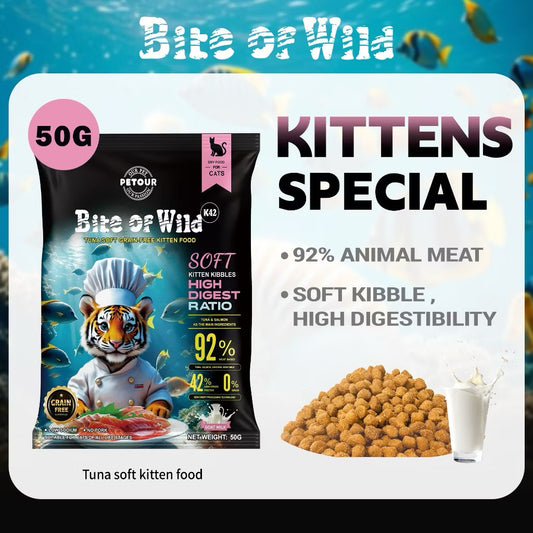 Petour Bite of Wild - 鮪魚無穀軟顆粒幼貓飼料 (K42) 50g