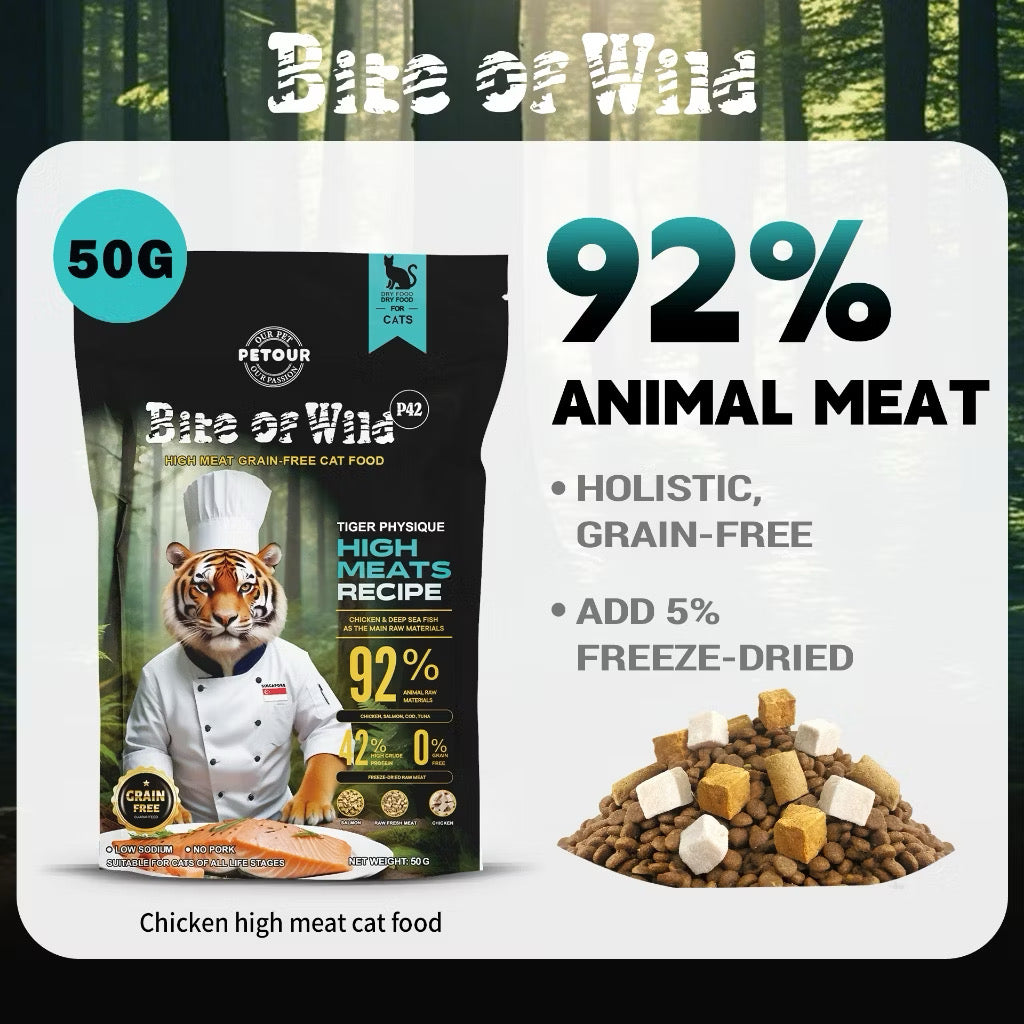 Petour Bite of Wild - 高肉含量無穀貓糧 (P42) 50g