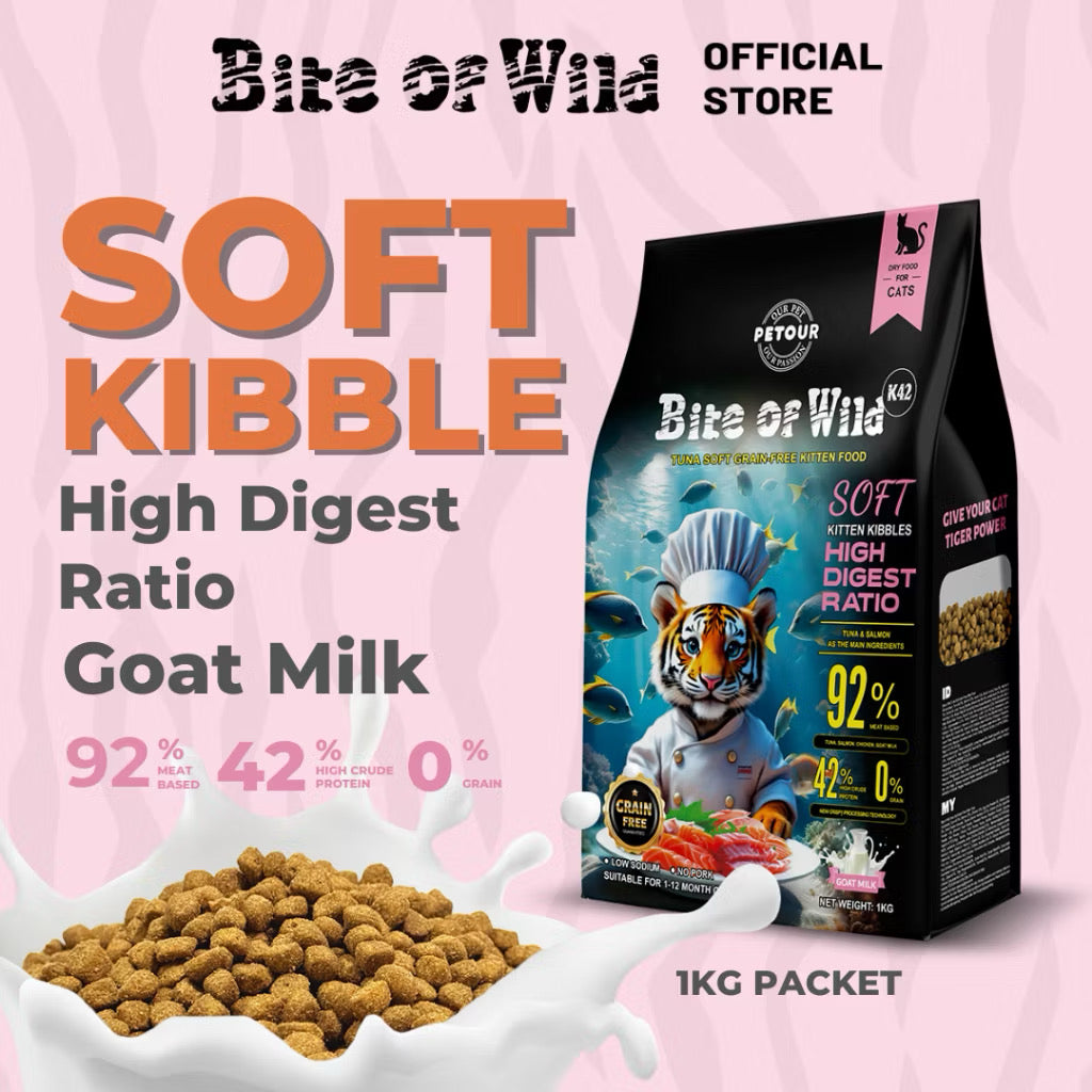 Petour Bite of Wild - 鮪魚無穀軟顆粒幼貓飼料 (K42) 1kg