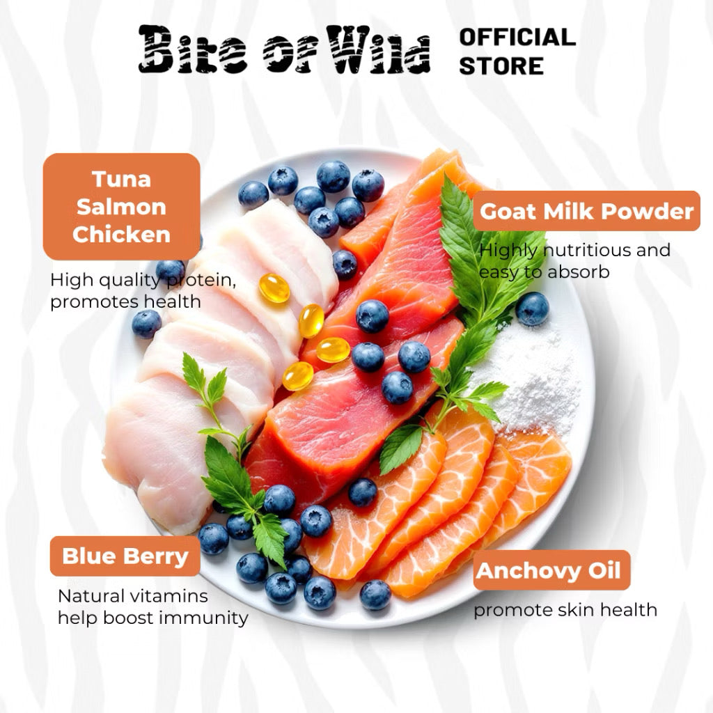 Petour Bite of Wild - 鮪魚無穀軟顆粒幼貓飼料 (K42) 1kg