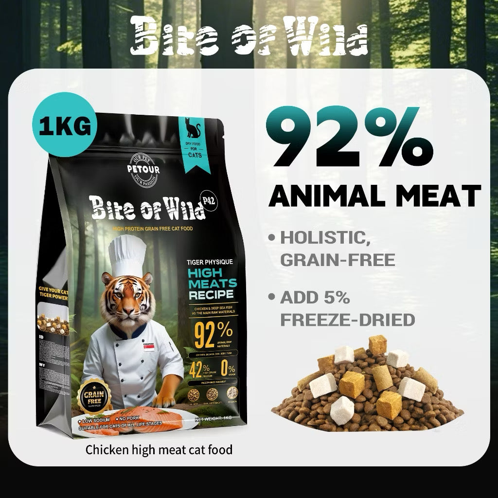 Petour Bite of Wild - 高肉含量無穀貓糧 (P42) 1kg