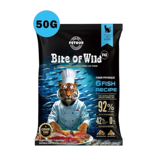 Petour Bite of Wild - 6魚配方無穀貓糧 (F42) 50g